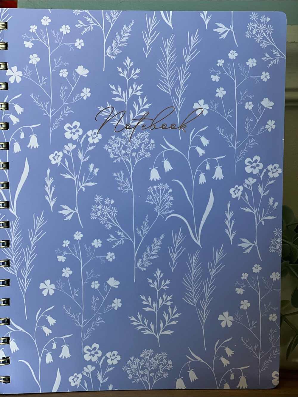 Lavender Floral Spiral Notebook -